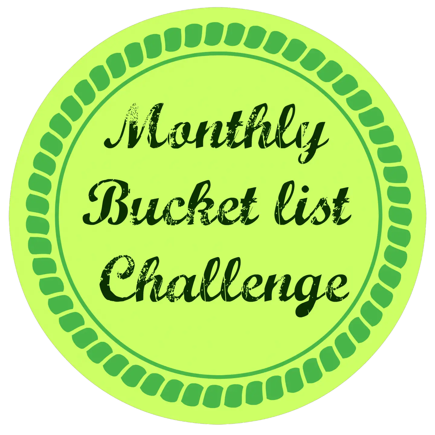 Monthly bucket list