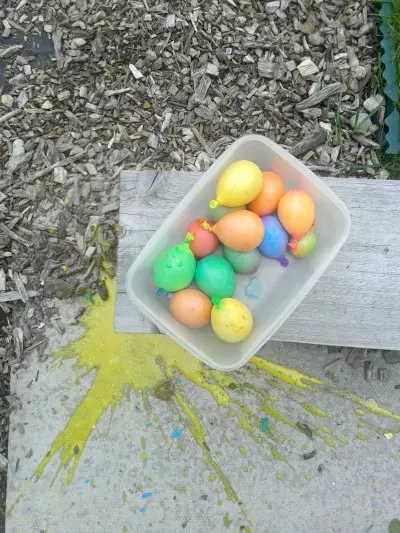 water balloon painting