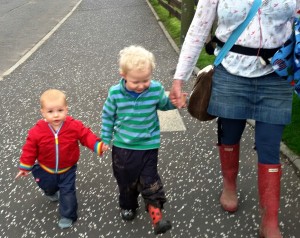 brothers holding hands