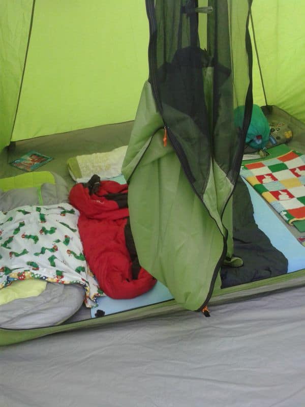 Camping sleeping arrangement