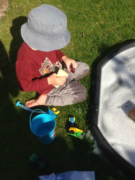 cleaning toy cars