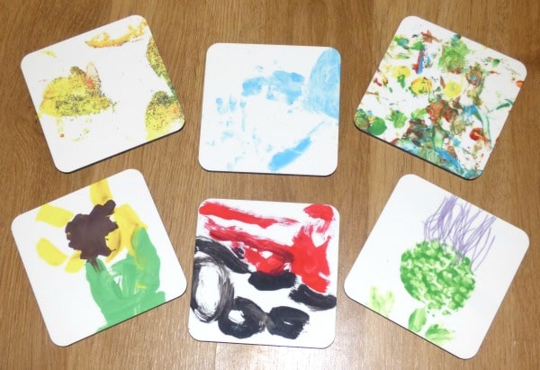 kids art coasters