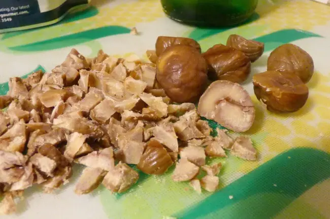 Chopped chestnuts