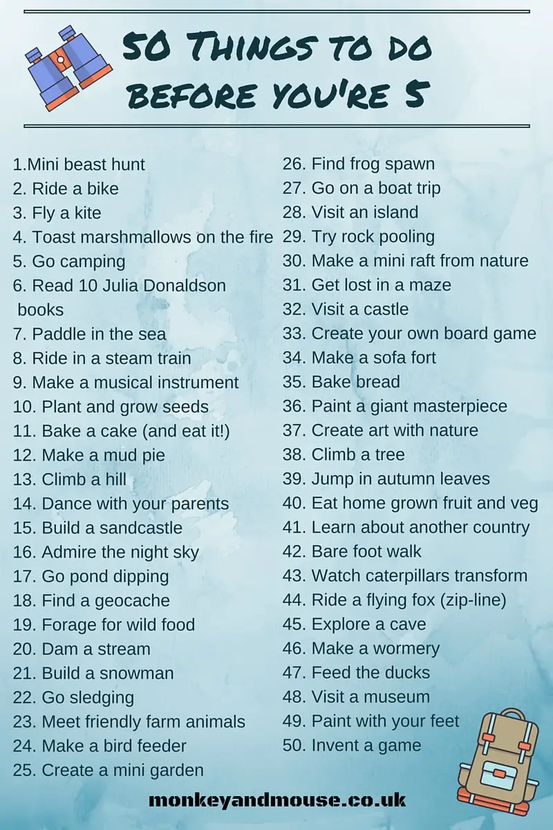 50 Things to do before you're 5 (1)