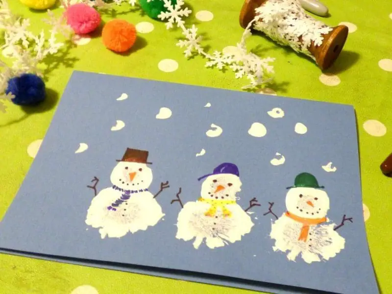 homemade christmas cards snowman