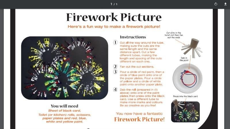 firework craft painting