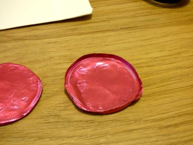 chocolate coin diy decoration
