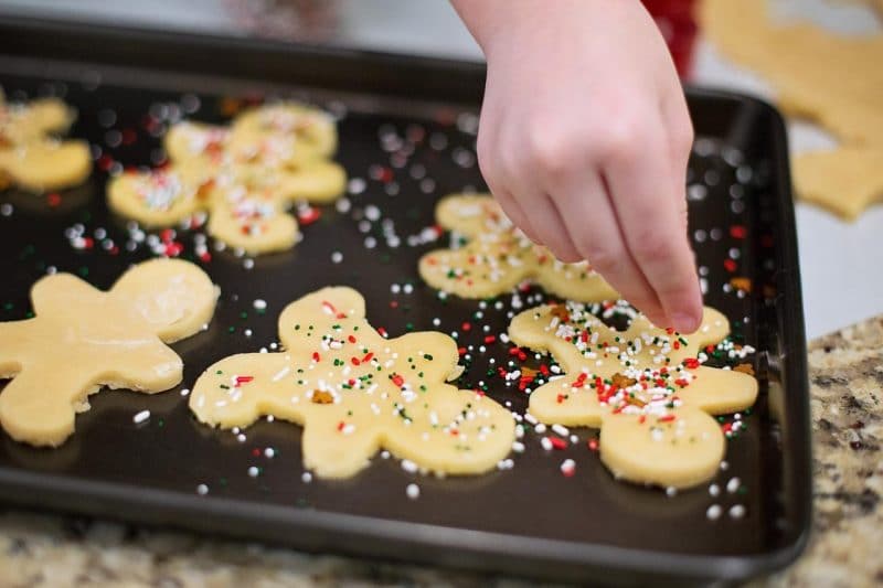 sugar fuelled toddler in Christmas destruction