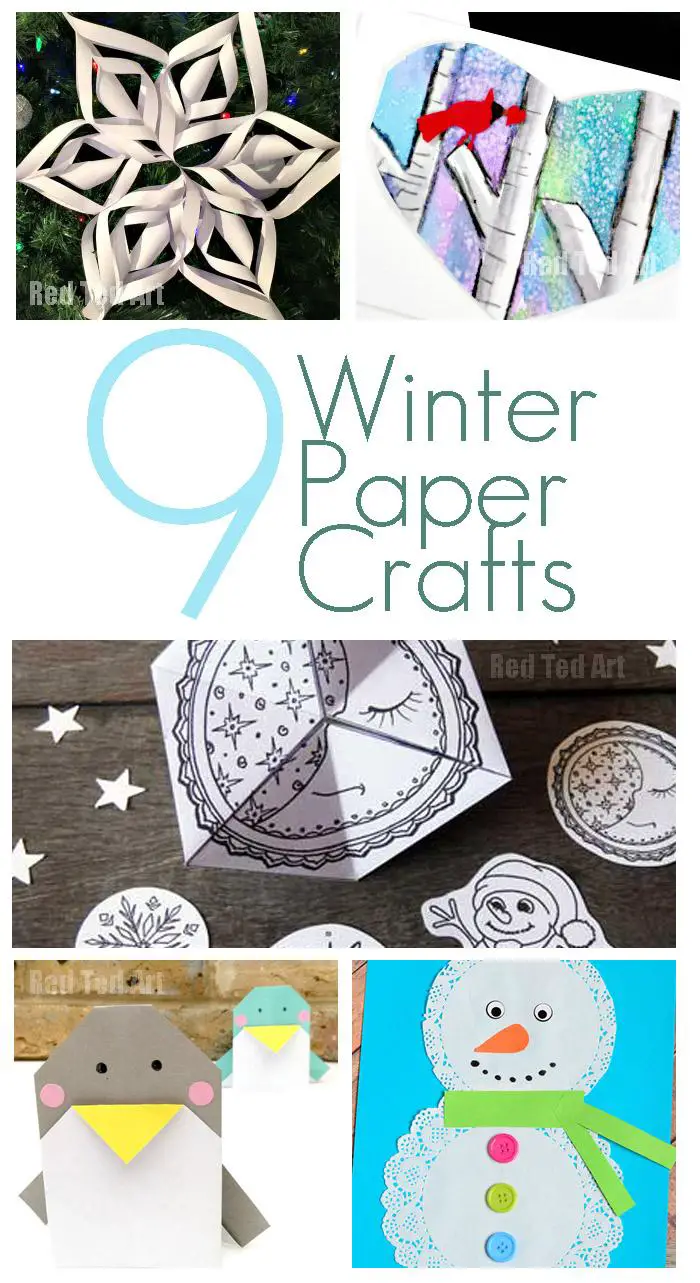 9 Winter Paper Crafts - Monkey and Mouse