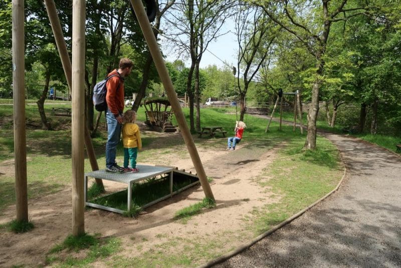 zip line at Crich adventure play park tramway museum