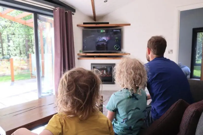 computer game PS4 on smart tv at Darwin Forest lodge