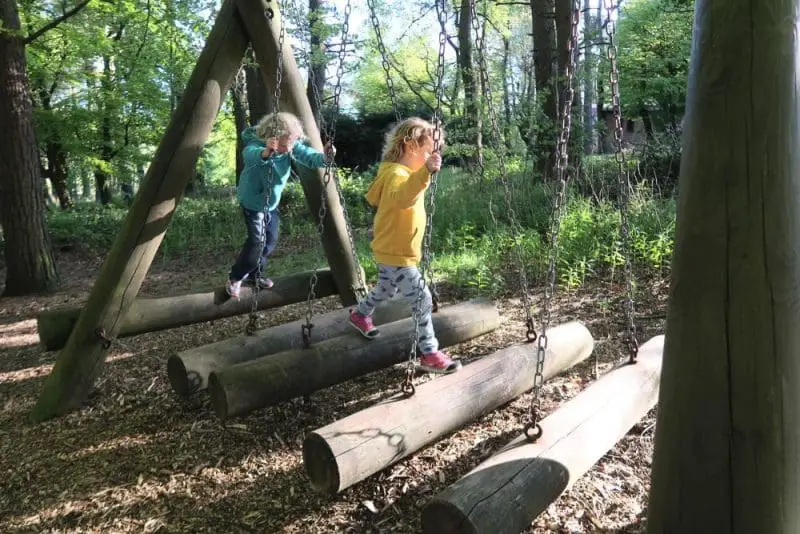 children on play equipment at Darwin Forest