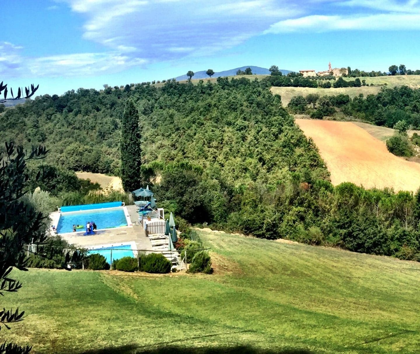 Villa Pia poolside view