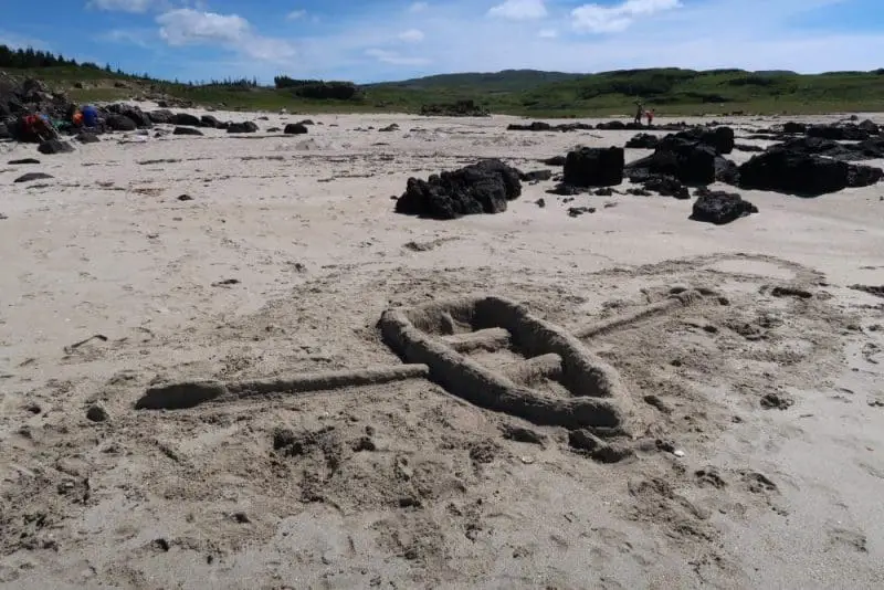 rowing boat sand sculpture Scotland