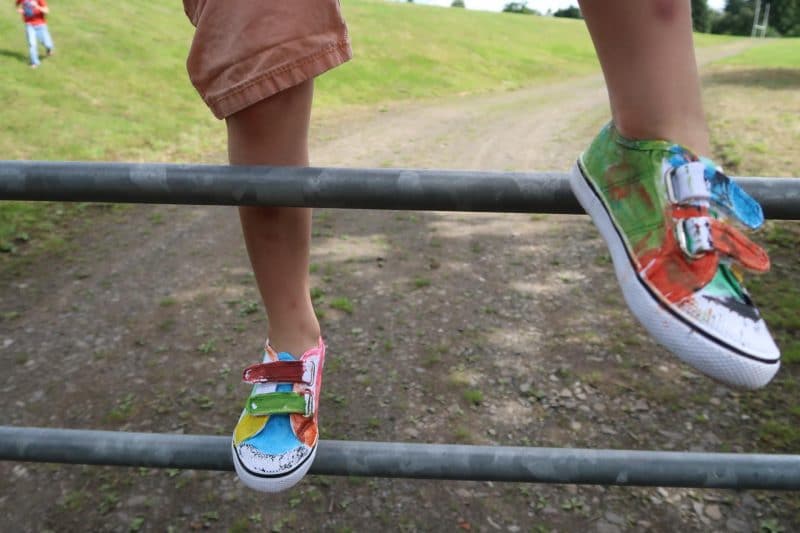 painted canvas shoes