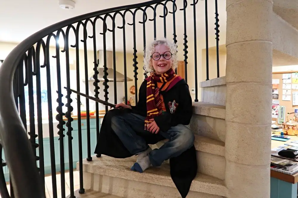 Harry Potter on staircase