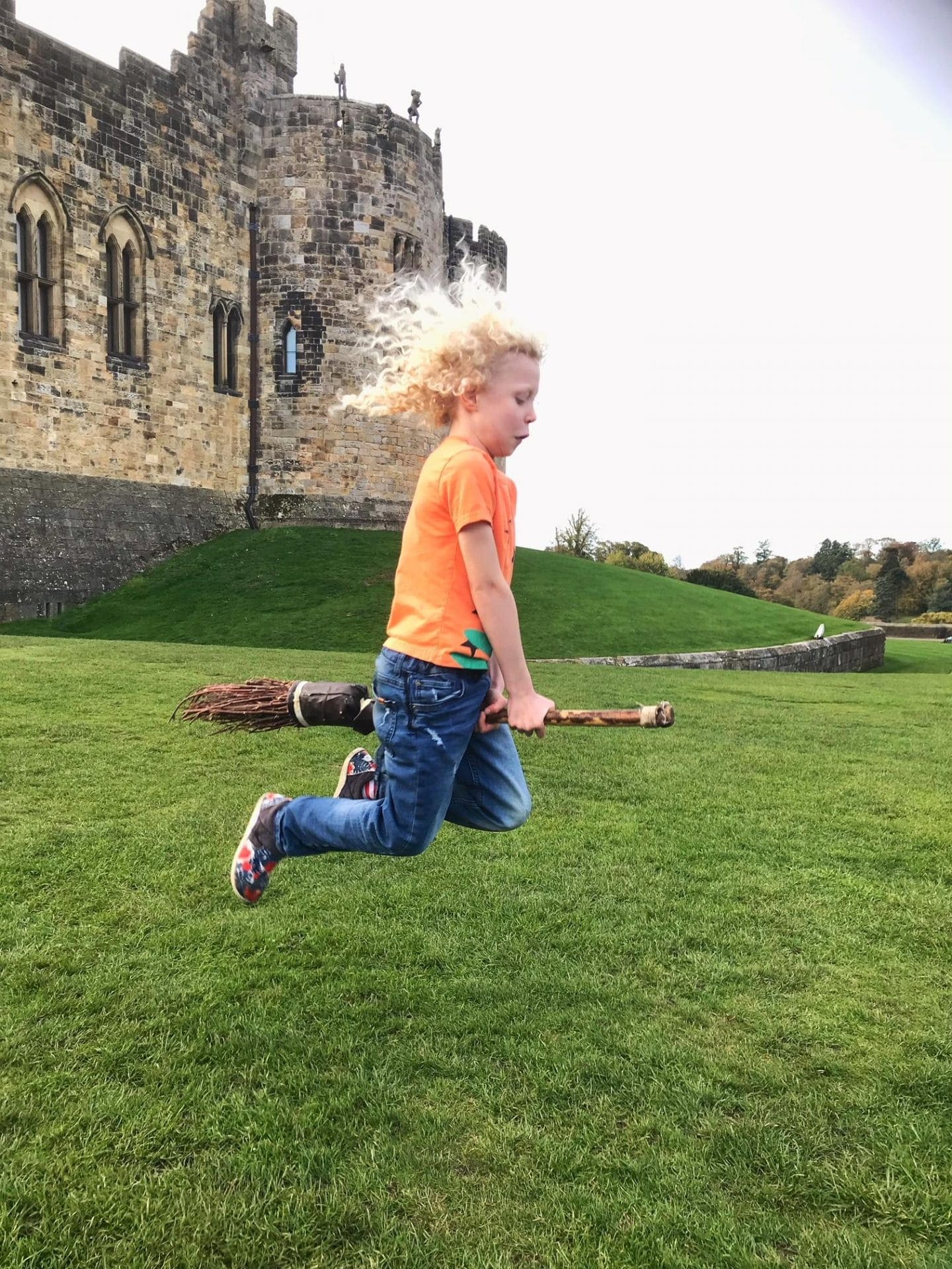 flying a broomstick