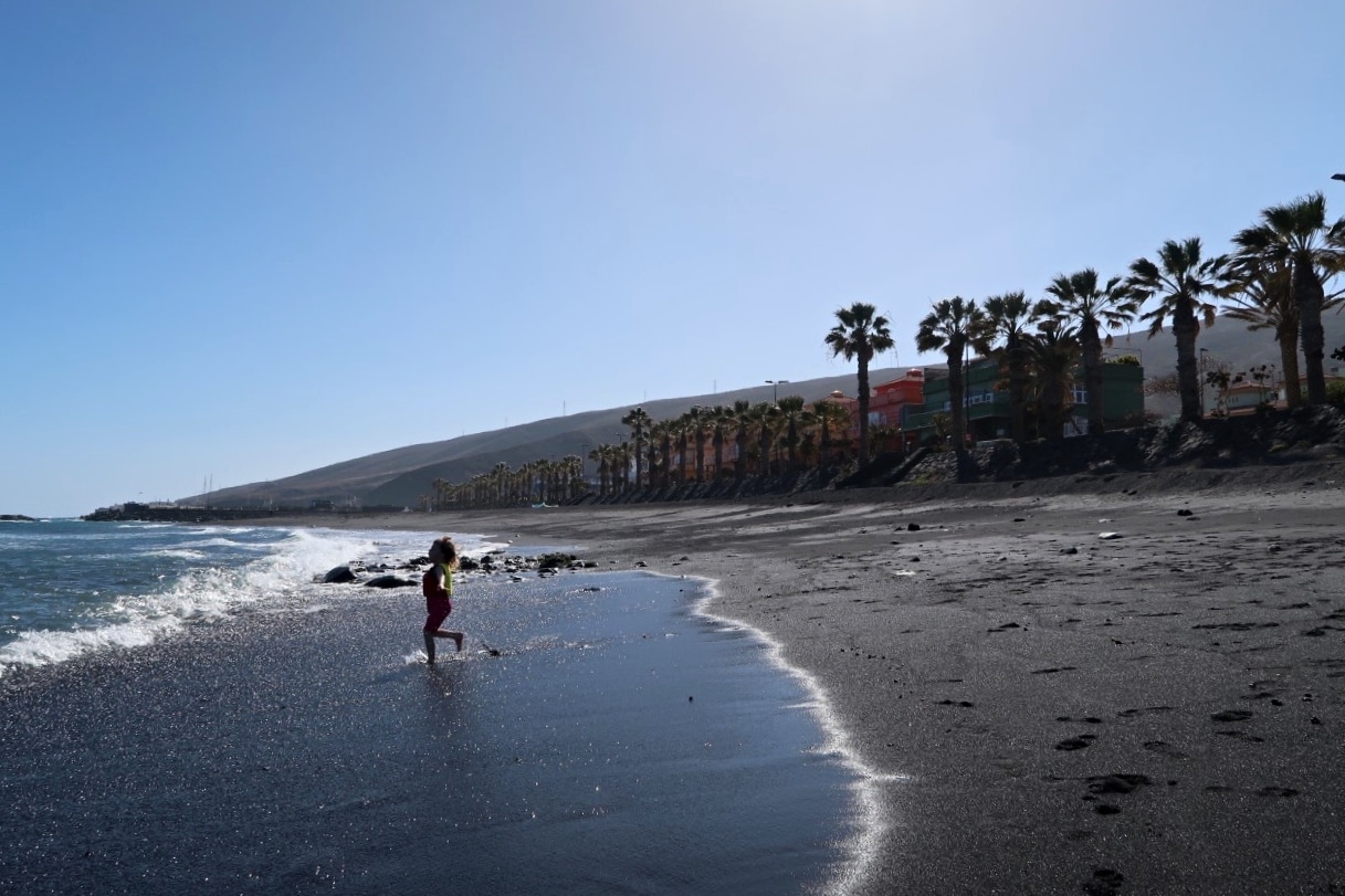 Guimar black sand beach