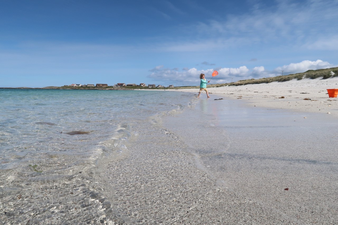 playing on Balranald beach