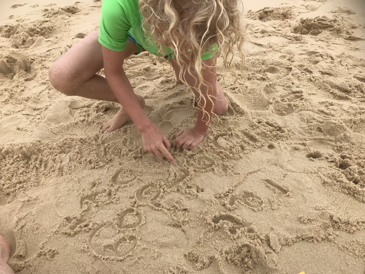 writing in the sand