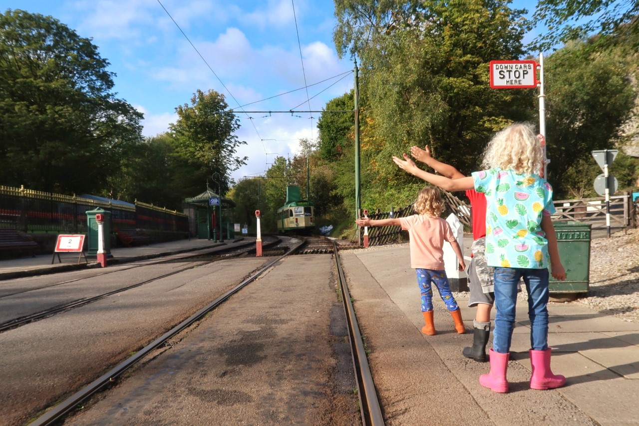 waiting for a tram