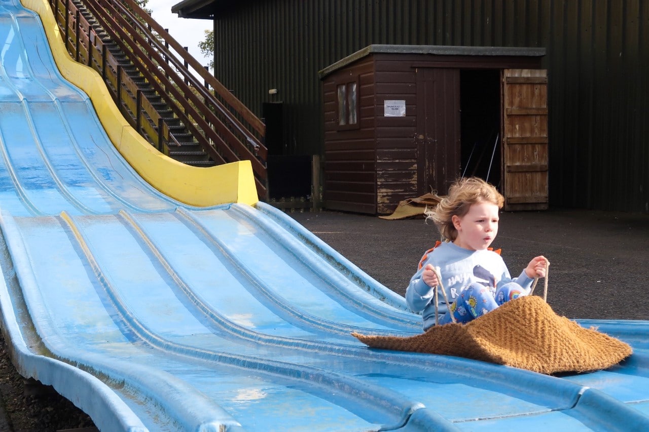 Blairdrummon safari park sack slide