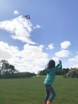 flying a kite