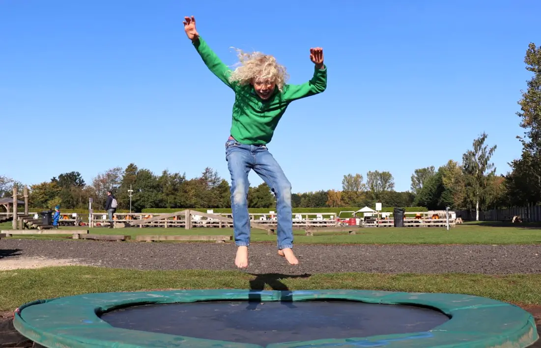 trampolining child