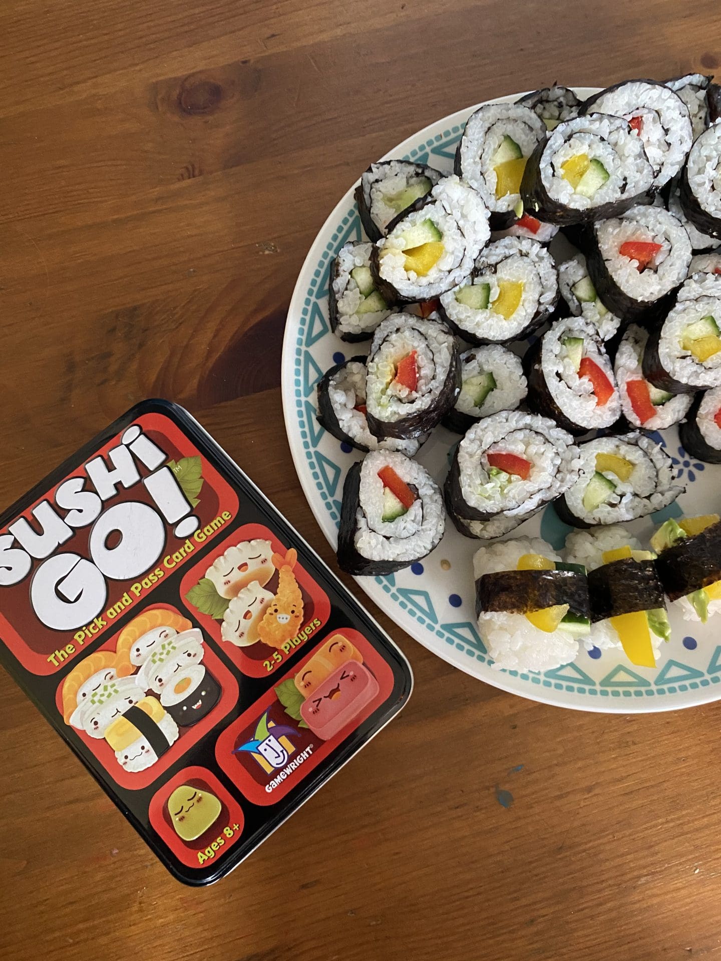 sushi go and homemade sushi