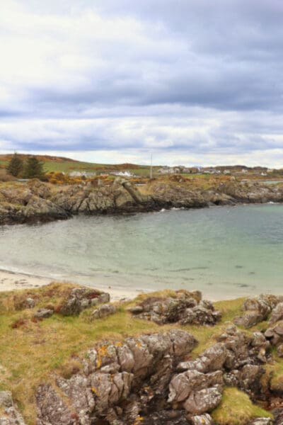 child at Scottish beach on Gigha