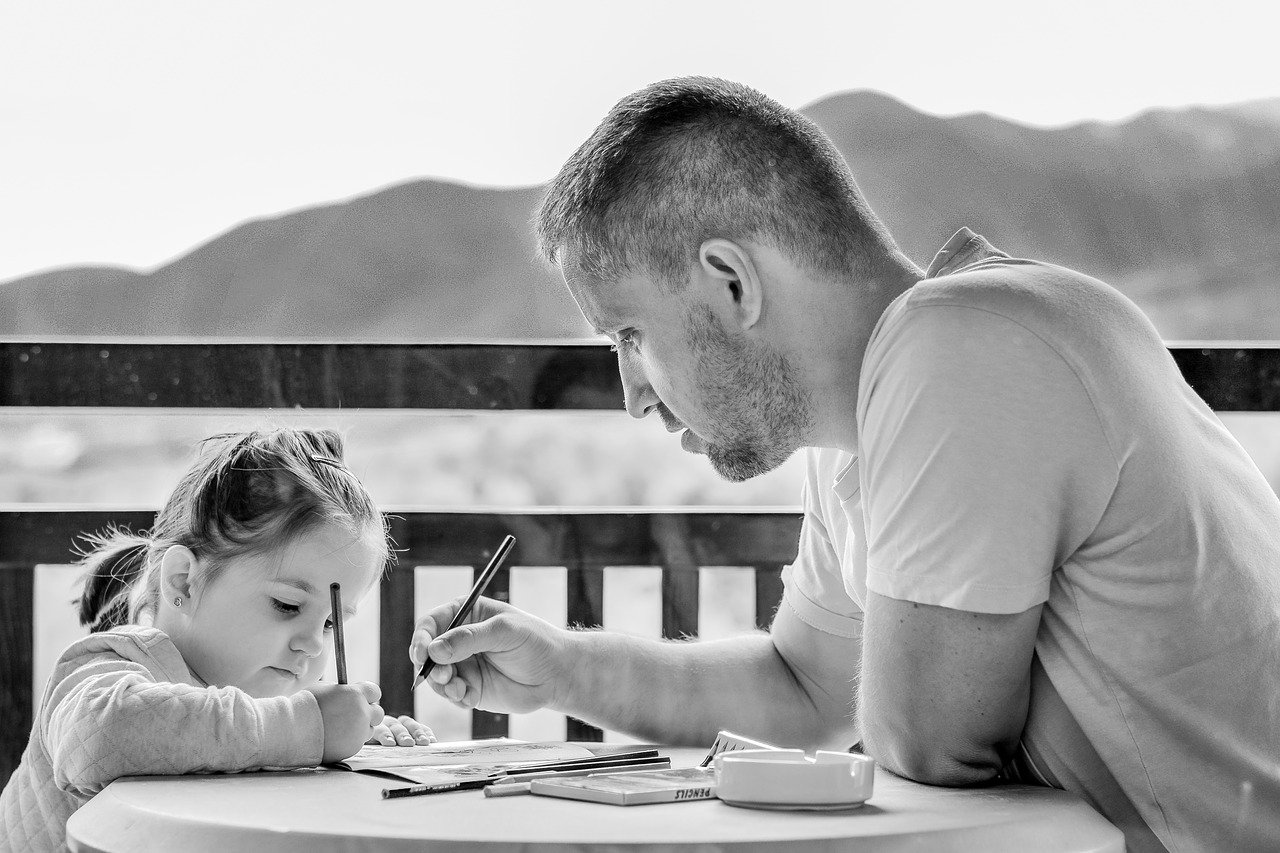 child with tutor