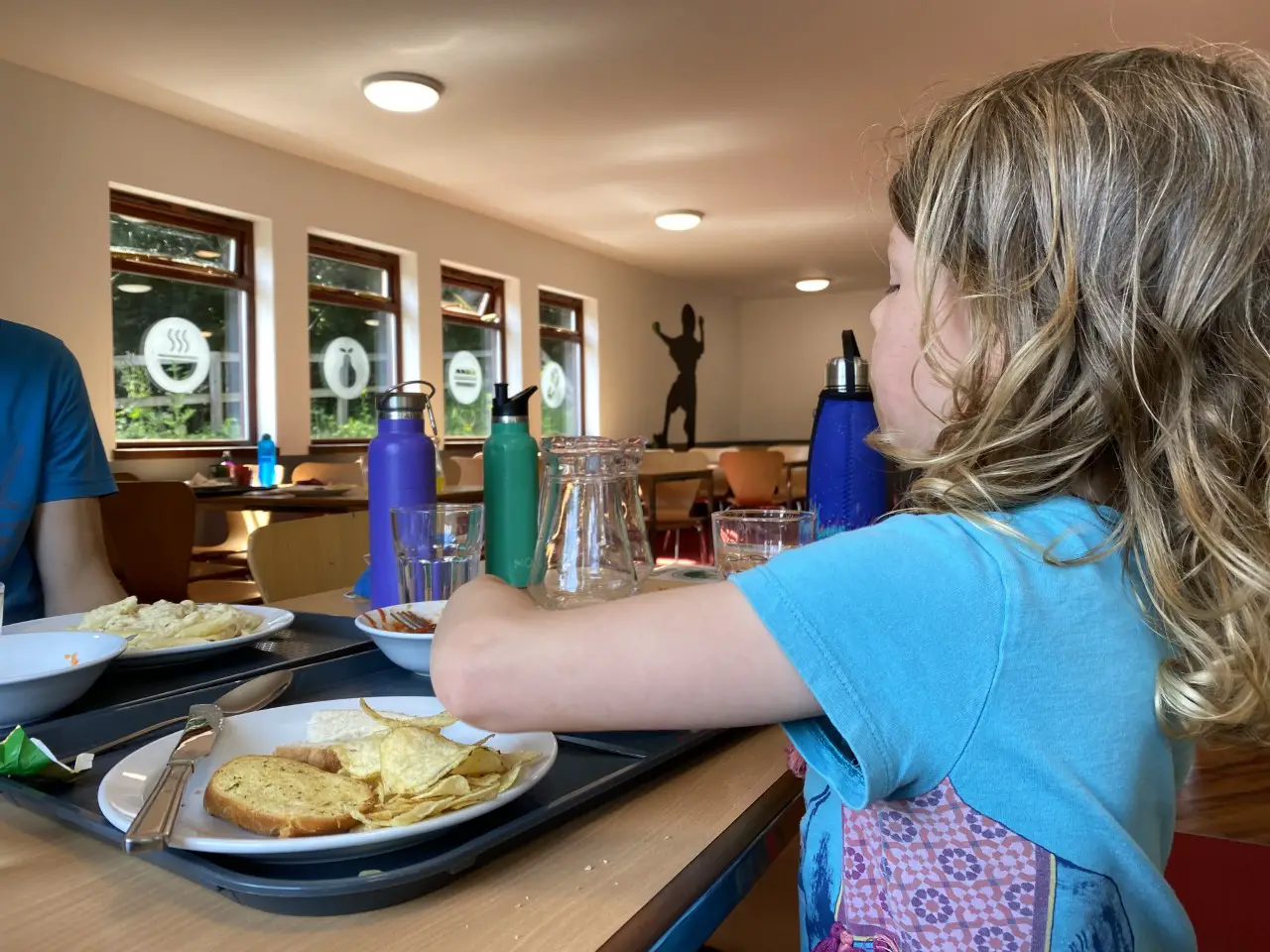 child eating dinner at PGL Dalguise