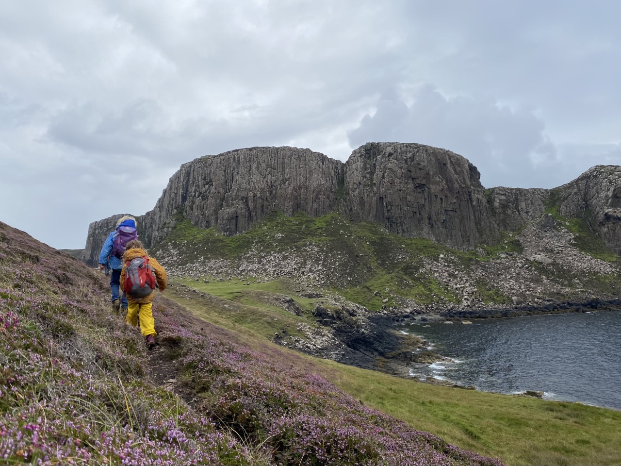 children walking on Skye