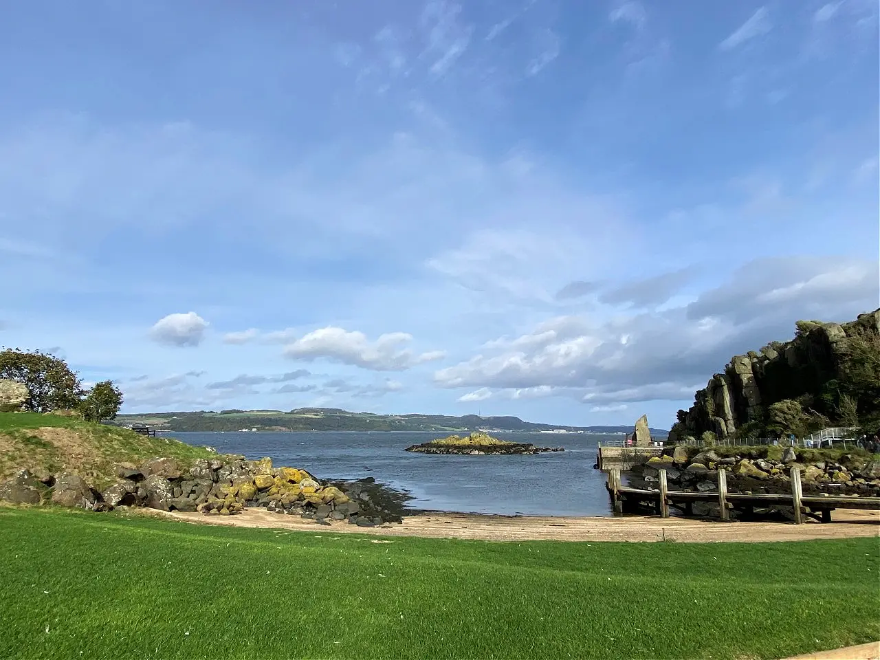 pier at Inchcolm island in the Firth of Forth