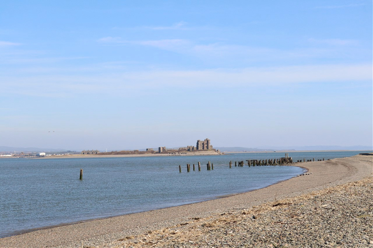 Piel castle from South Walney Nature Reserve