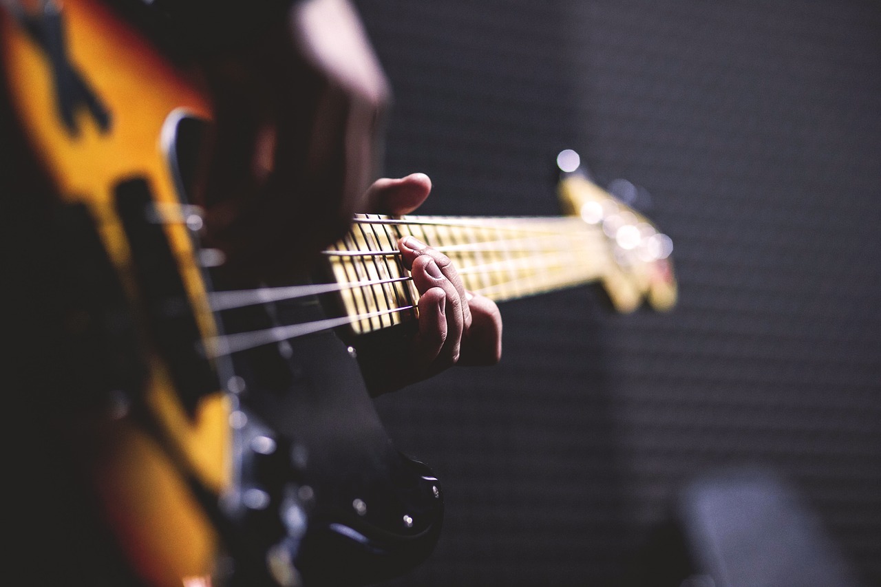 playing guitar