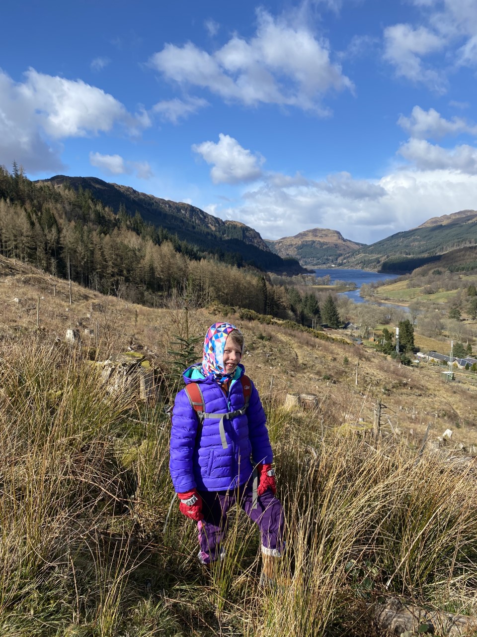 child exploring the countryside