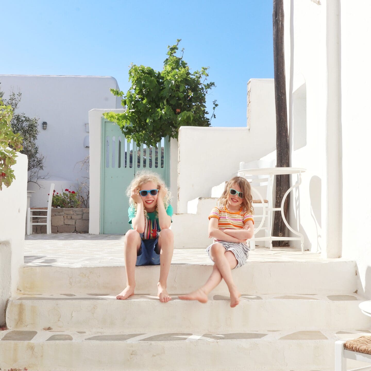 Children on Milos Greece
