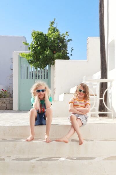 Children on Milos Greece