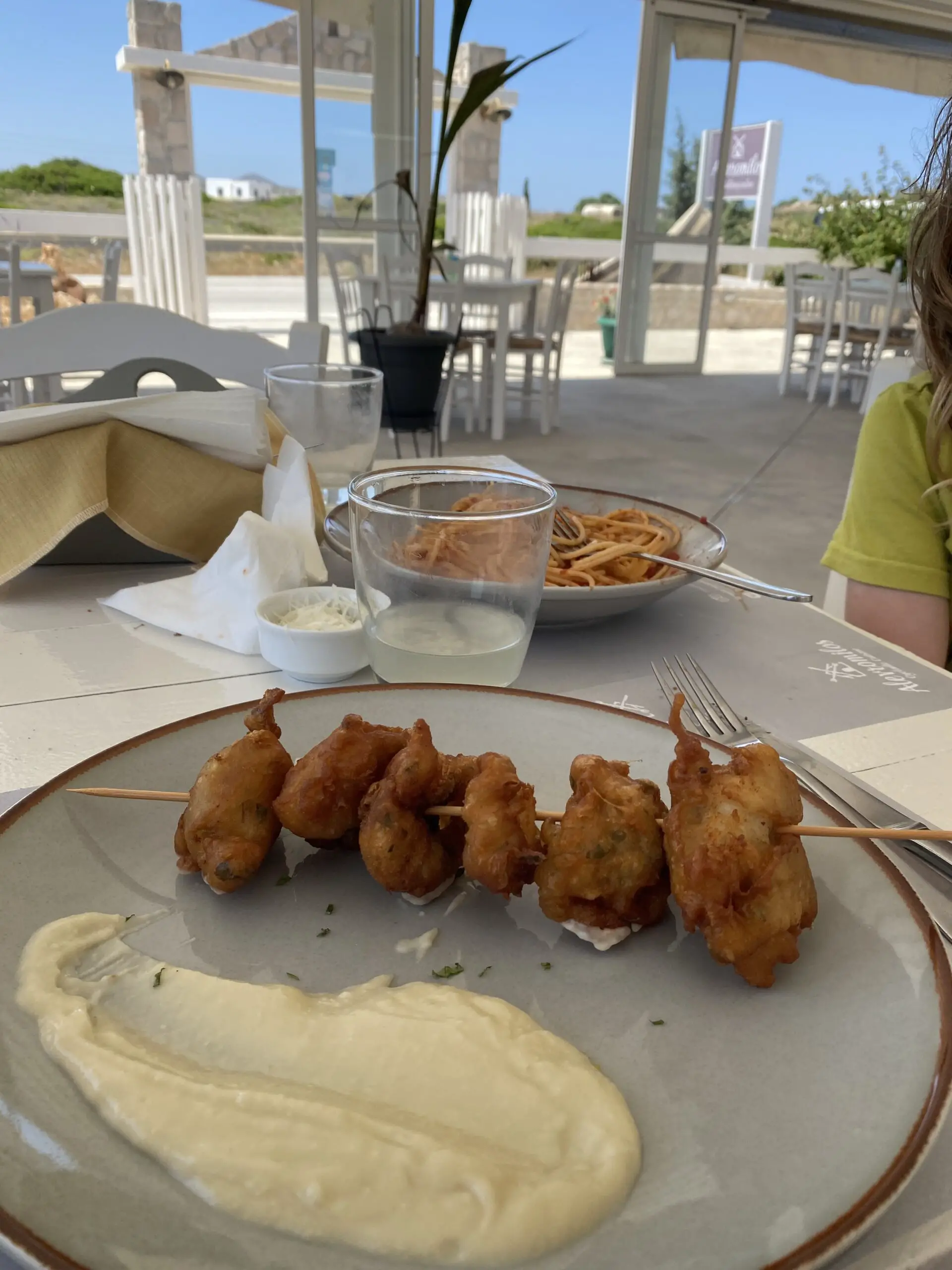 Cod bites at Milos restaurant