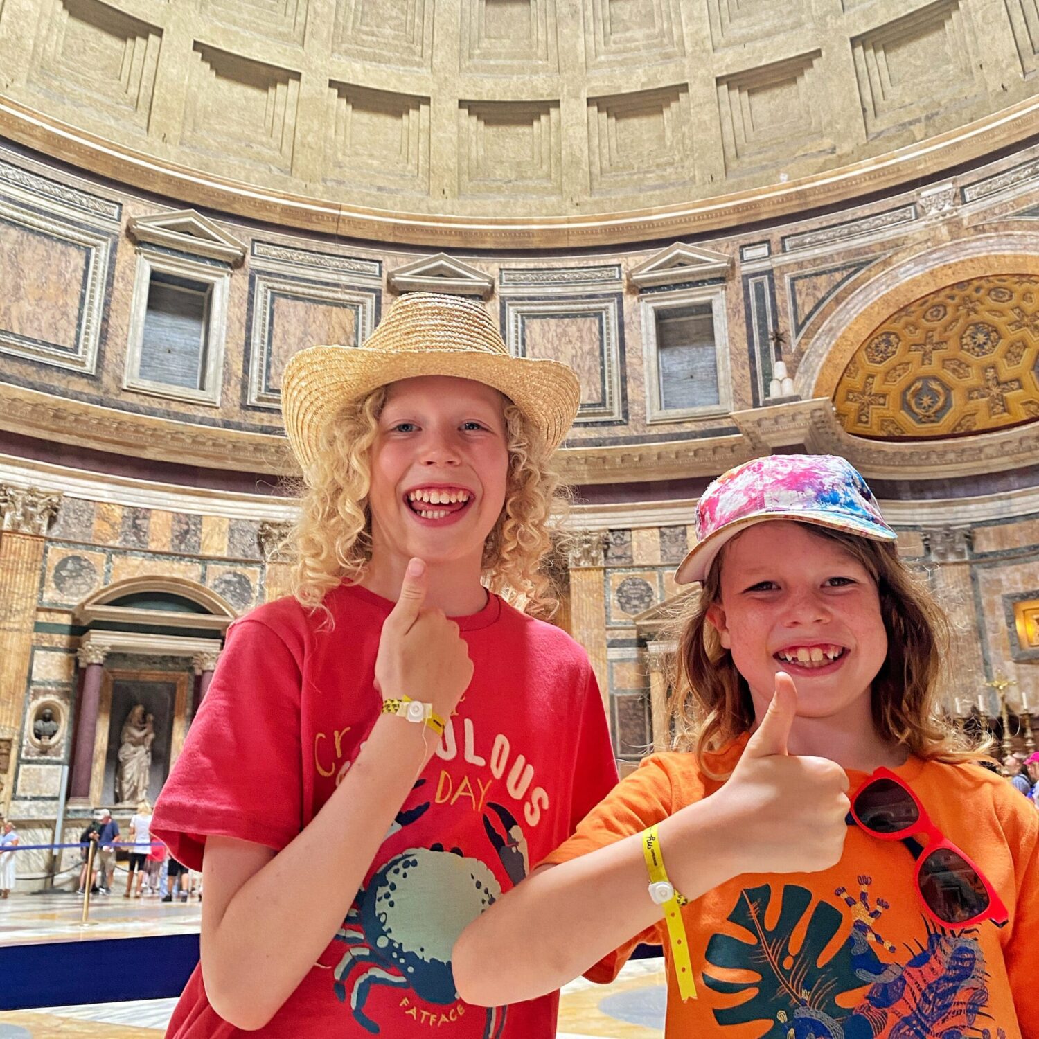 Children inside the Pantheon Rome
