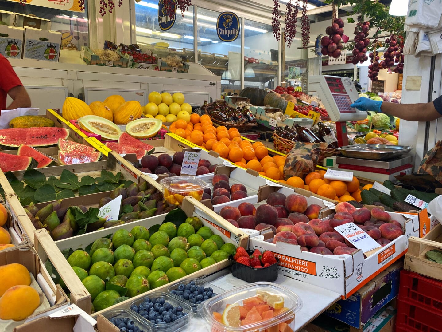 Fruit and veg stall in Rome market