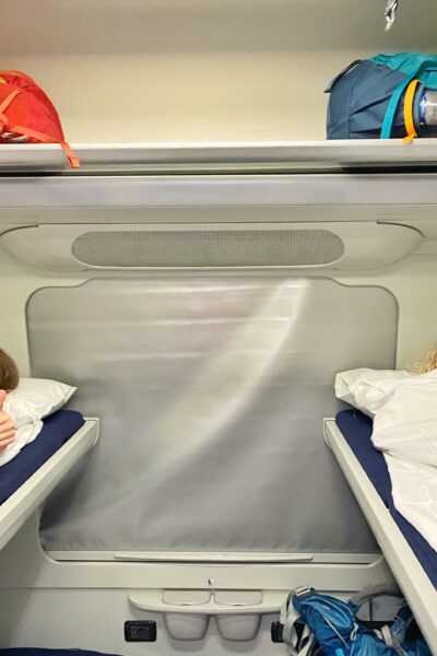 Kids on sleeper train