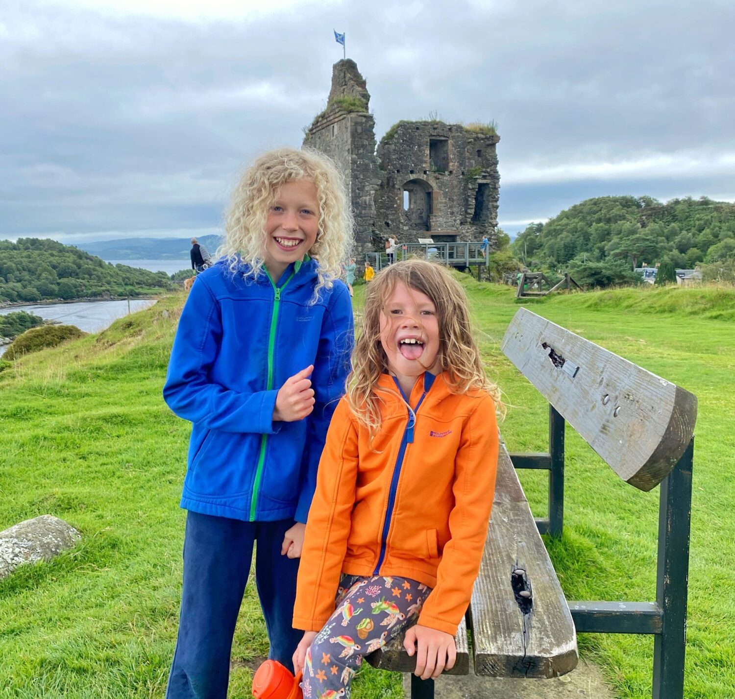 Children at Tarbert Castle Scotland
