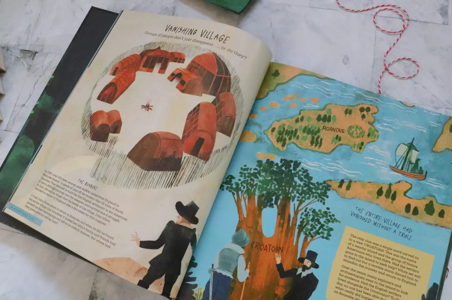 Disappearing village mystery in kids book