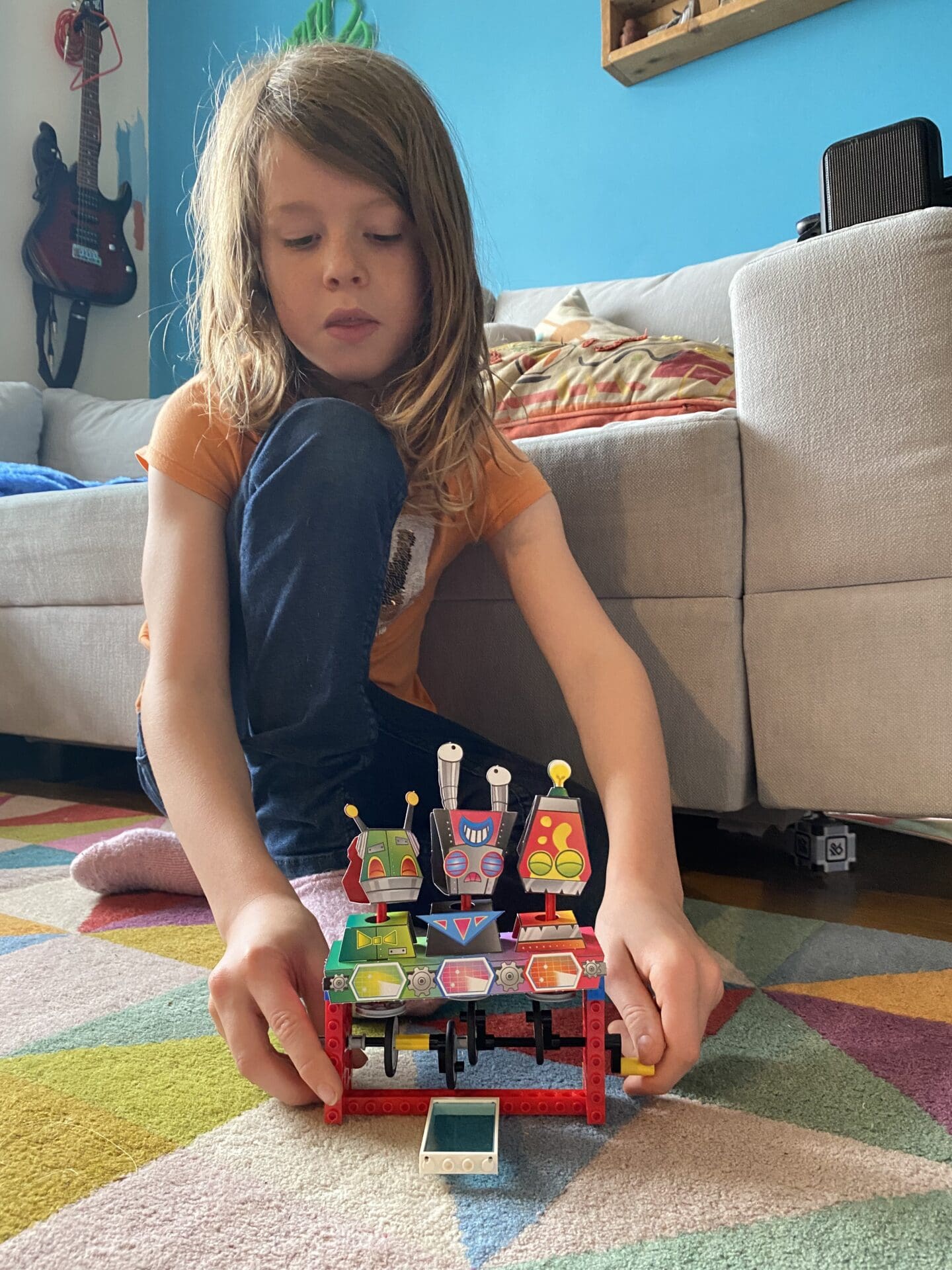 child with craft project