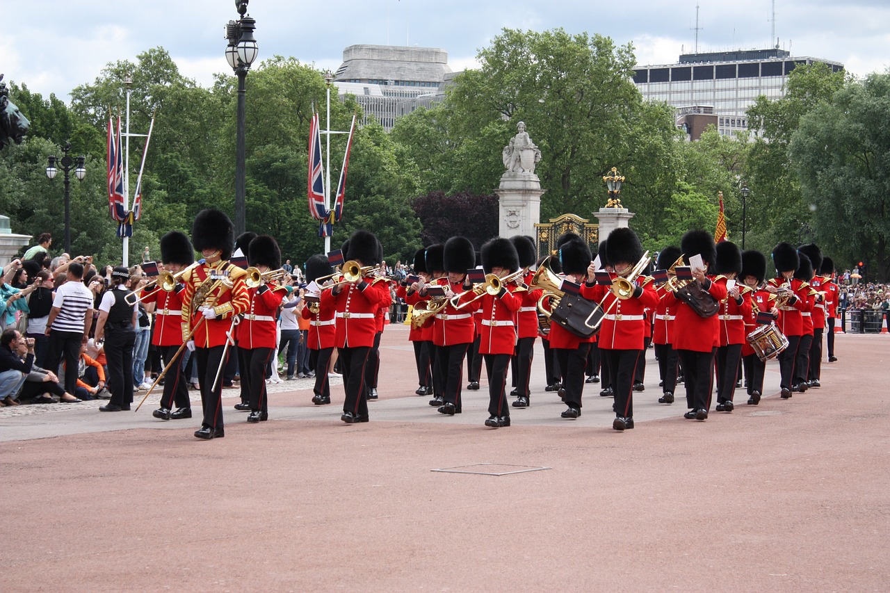 Changing of the guard at Buckingham palace