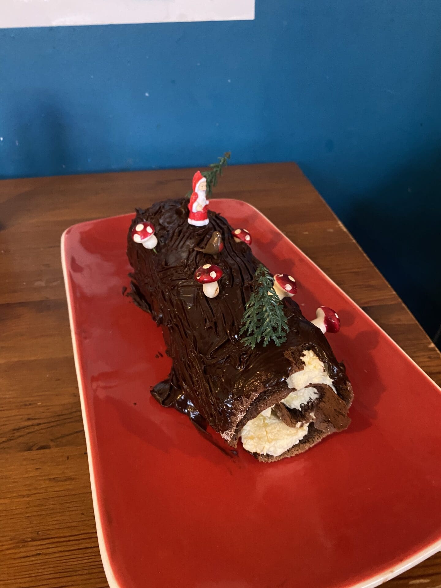 Homemade Yule log