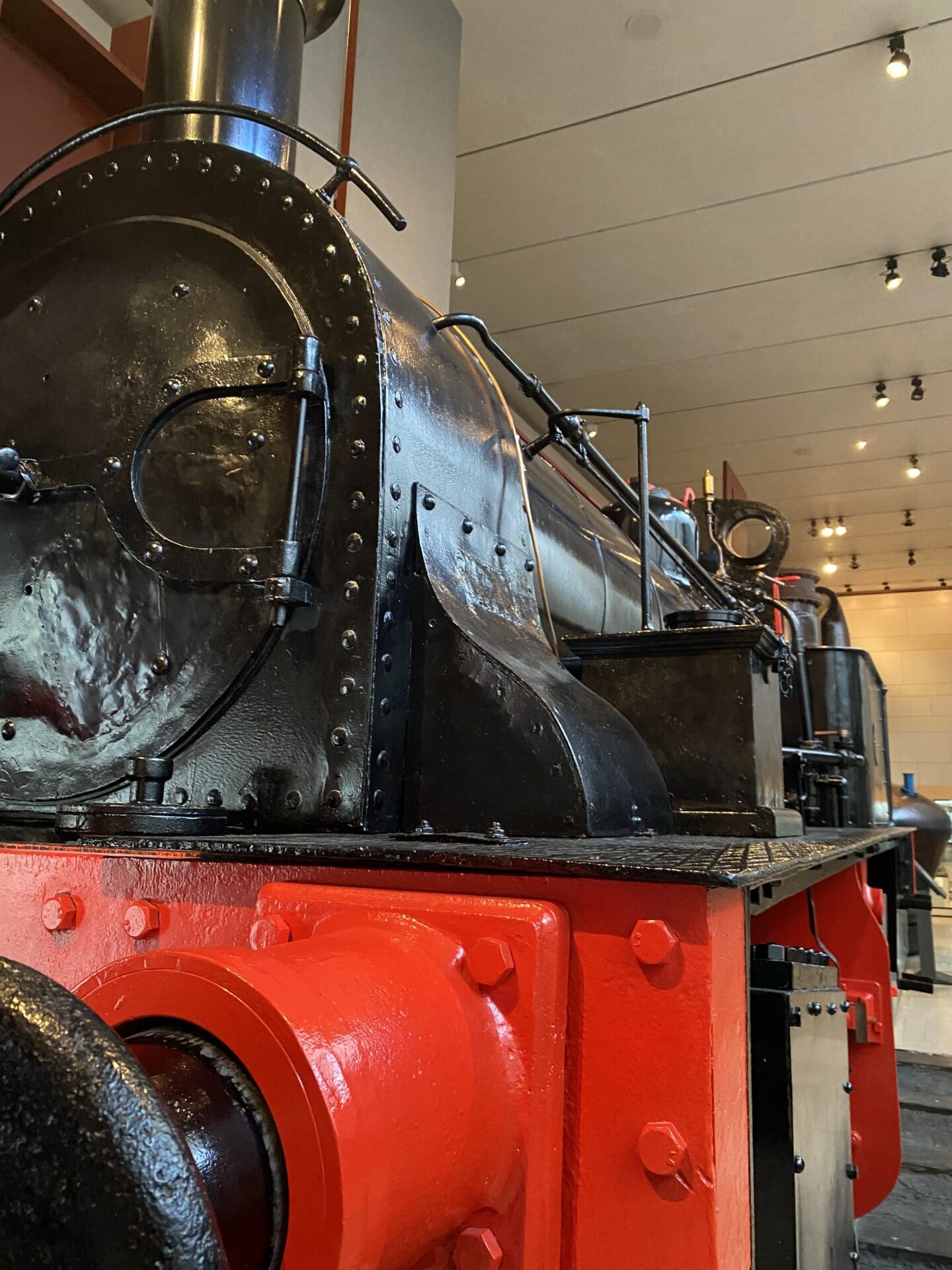 Old steam train in the national museum of Scotland