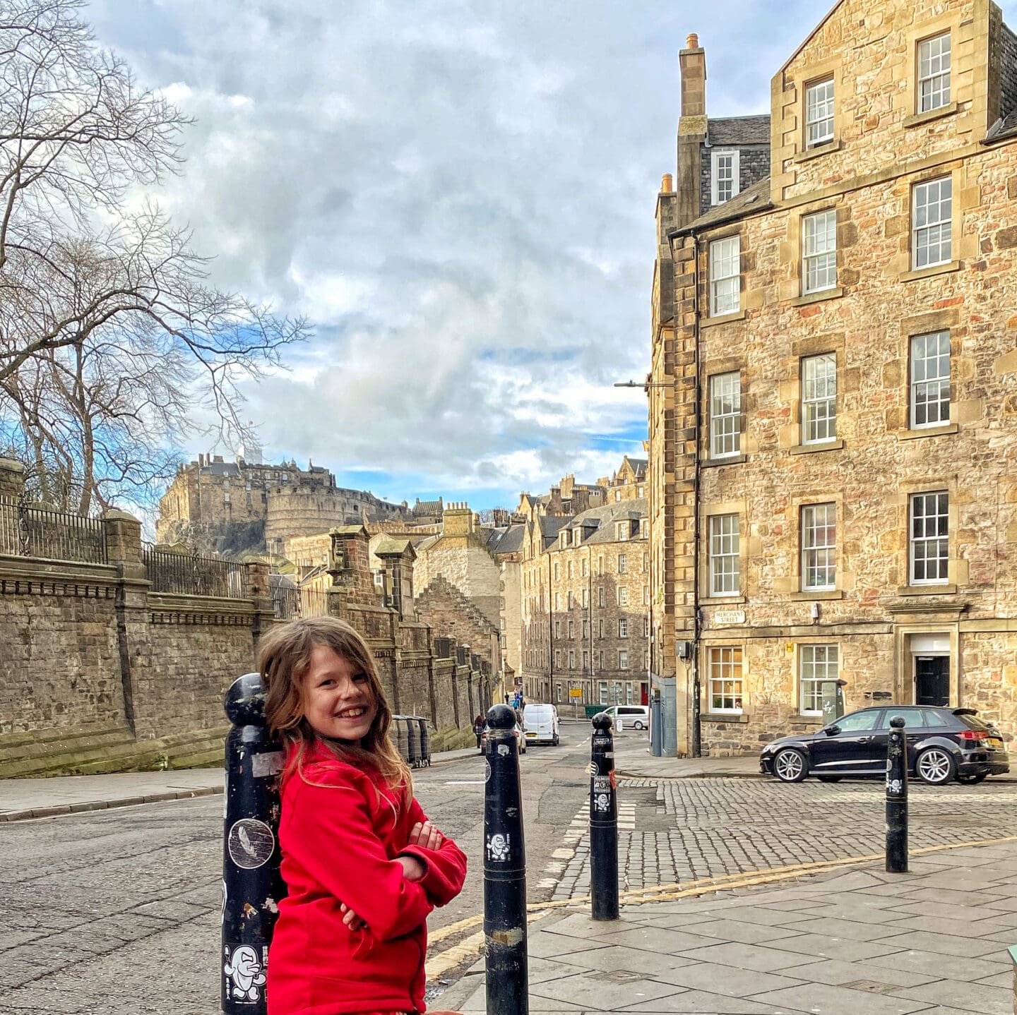 Child in Edinburgh near the Grassmarket